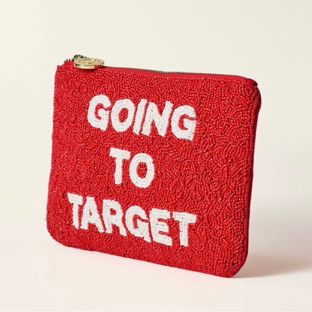 NEW! Kate Spade x Target Beaded Clutch - Red/White Going to Target 🎯 - Picture 5 of 6